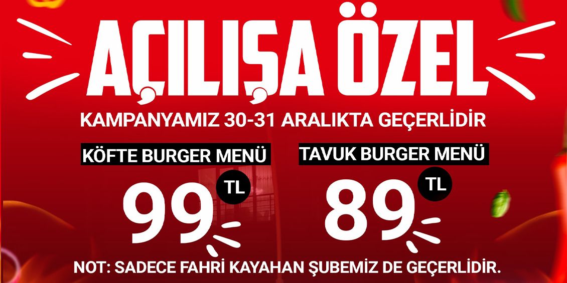 Açılışa Özel İndirimler